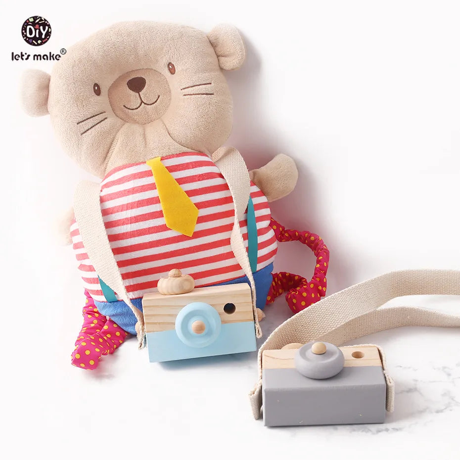 1Pcs Nordic Wooden Baby Toys Fashion Camera Pendant Montessori Toys For Children Wooden DIY Presents Nursing Gift Baby Block