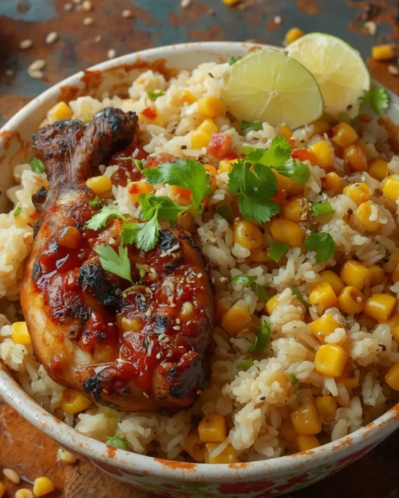 Street Corn Chicken Rice Bowl