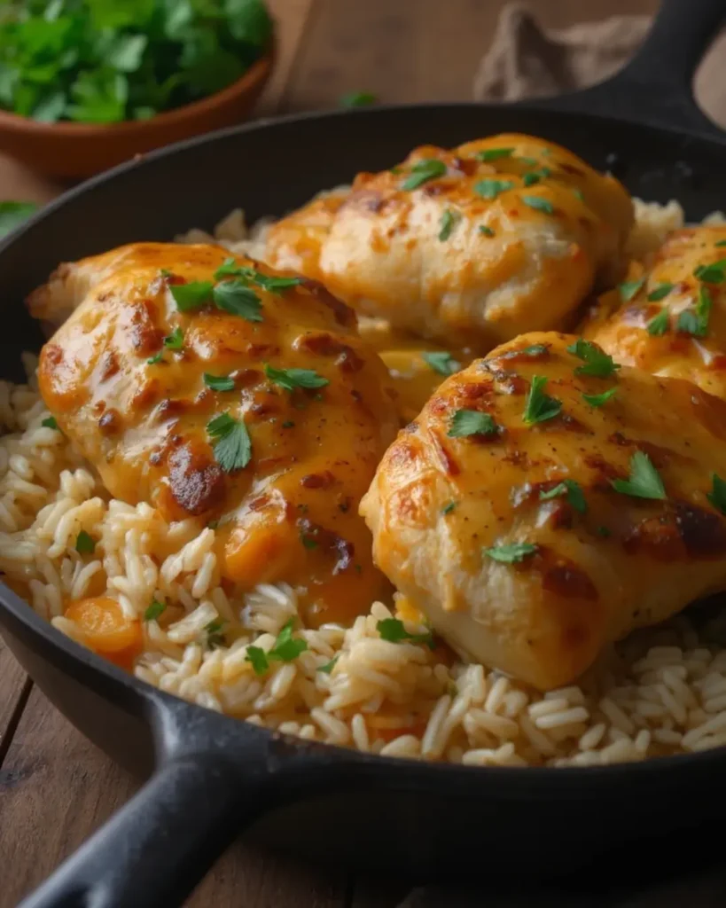 Creamy Smothered Chicken and Rice