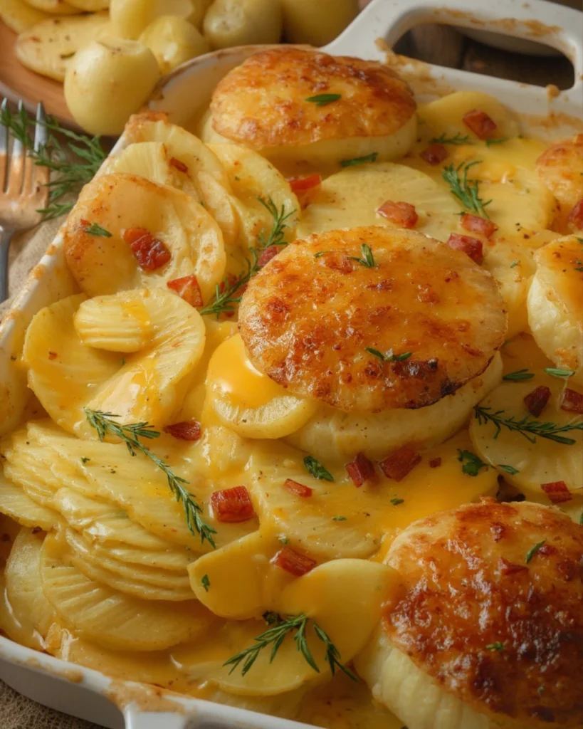 Creamy potatoes au gratin